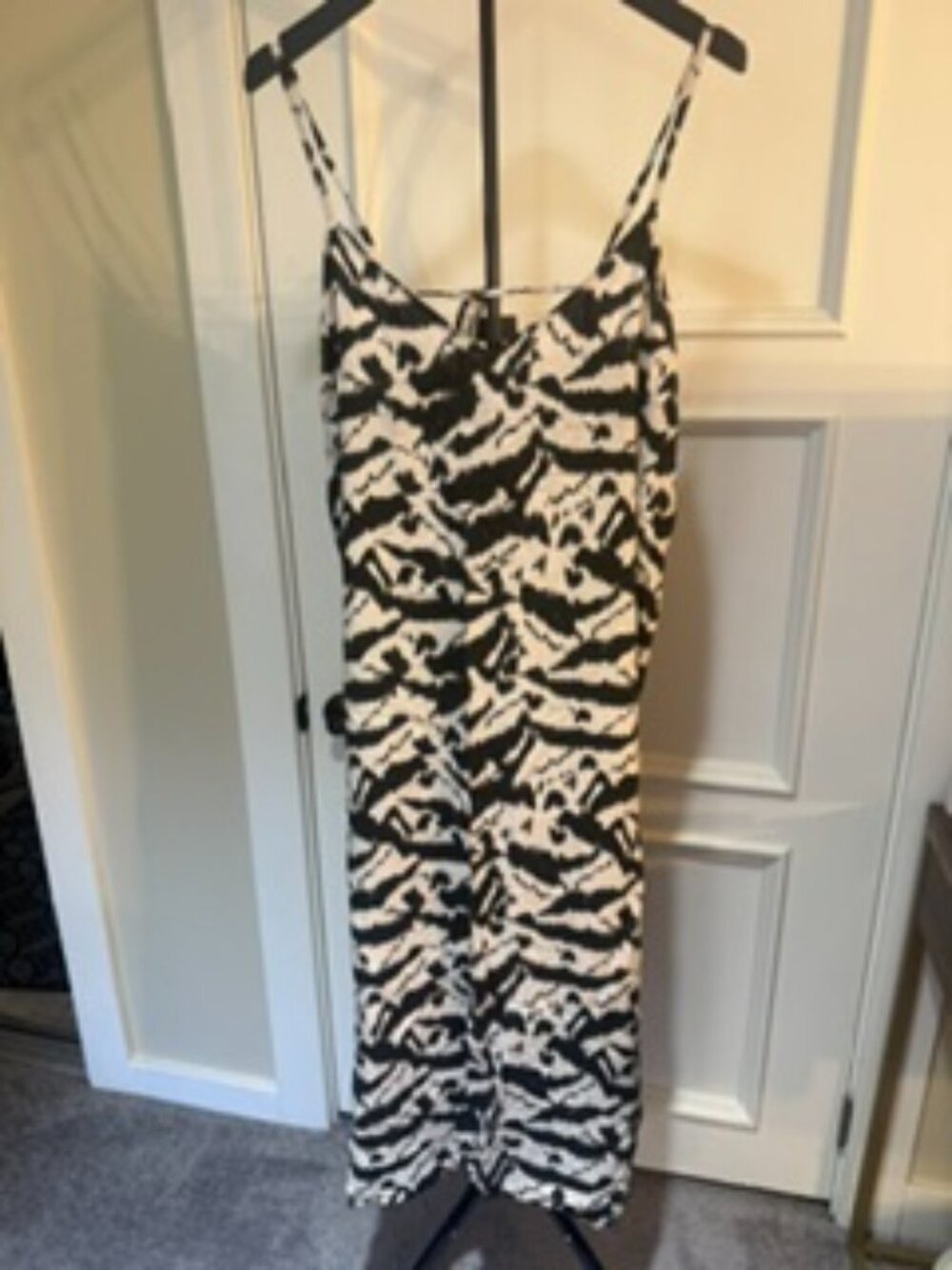 Women's black white dress   XL petite
